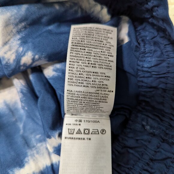 NWT GAP Crop Top Sz. L Blue Tie Dye - Picture 6 of 7